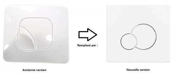 Betätigungsplatte Wand-WC Unterputz SIAMP Doppeltaste, weiß
