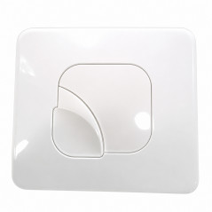 SIAMP wall-mounted flush plate for concealed cistern, dual button, white