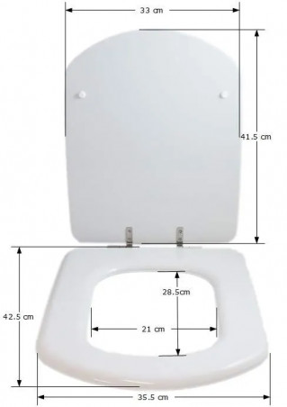 Adaptable toilet seat Gala Smart White