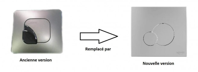 Bedieningsplaat Verso Mat/Chroom Siamp