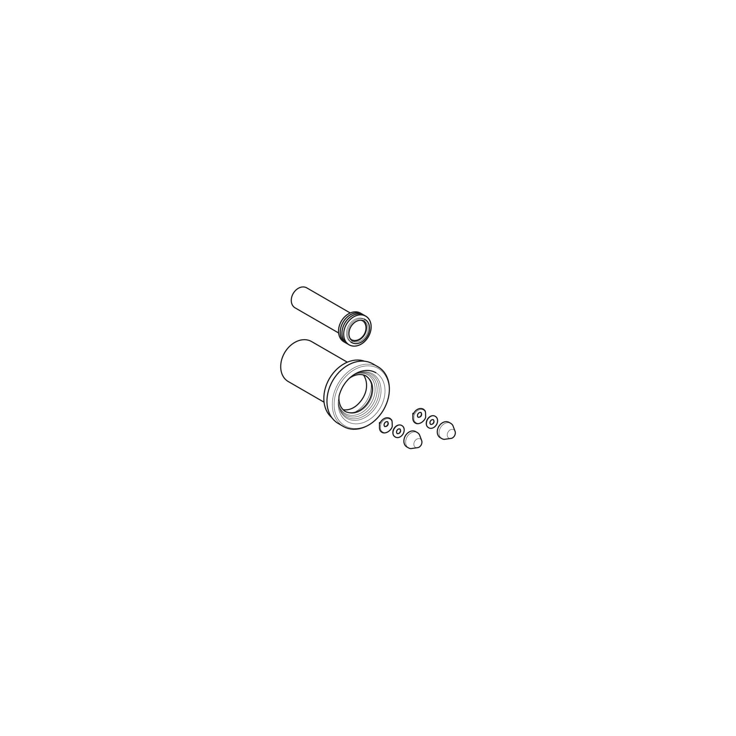 Kit Tuyau Raccordement Geberit Duofix – Pour WC Suspendu – Raccord Chasse Et évacuation, Avec Couvercle Chrome Satiné – Réf. 152.426.46.1