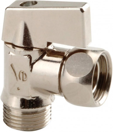 Robinet d'arrêt WC équerre sphérique 12x17, laiton chromé SFERACO 689003