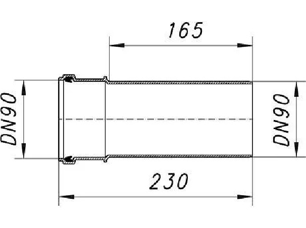 Manchon de rallonge d\'évacuation 230mm