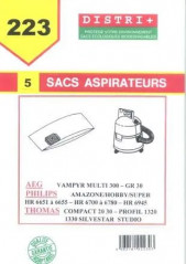 Sacs papier pour aspirateur GM80C (5 sacs)
