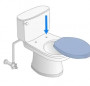 Marly 2 verticale toiletzitting, wit