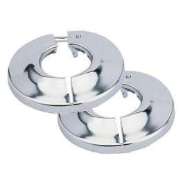 Chrome plated hinged rosette D.10 (pair) - Riquier - Référence fabricant : 30322