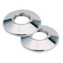 Rounded chrome-plated screw-on rose 12x17 (pair)