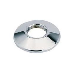 Rounded chrome-plated screw-on rose 15x21 (per piece)