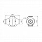 Autogyre luchtafzuiger, tussen 2 kanalen uit de ETCL-serie, diameter 100 mm