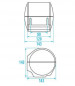 Papierrolhouder, Durofort wit