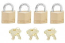 Master Lock30mm lucchetto in ottone Set di quattro