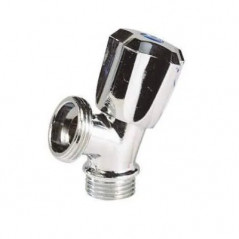 Robinet pour machine à laver chromé double mâle 1/2\" 3/4\"