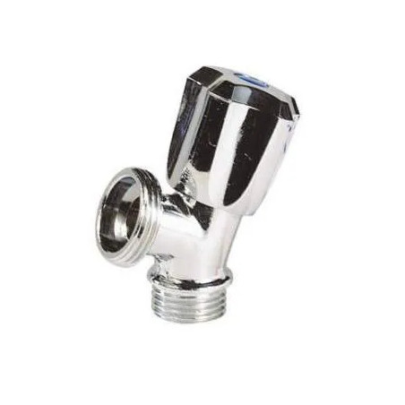 Robinet pour machine à laver chromé double mâle 1/2\" 3/4\"