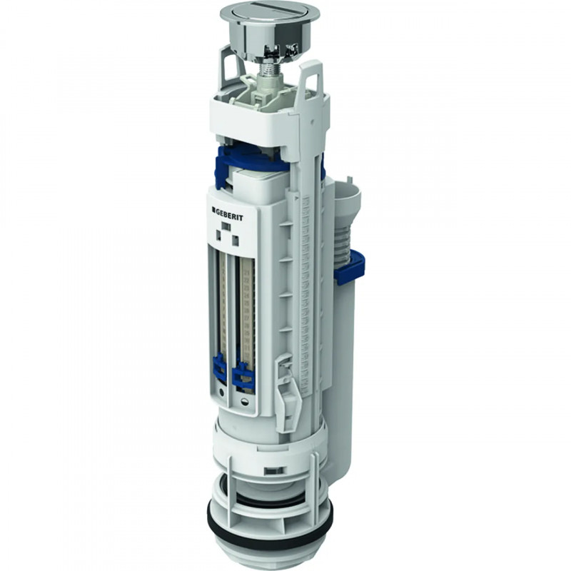 Geberit spoelmechanisme type 290, tweevoudig, glanzend chroom voor allia vervanging