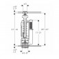 Geberit spoelmechanisme type 290, tweevoudig, glanzend chroom voor allia vervanging
