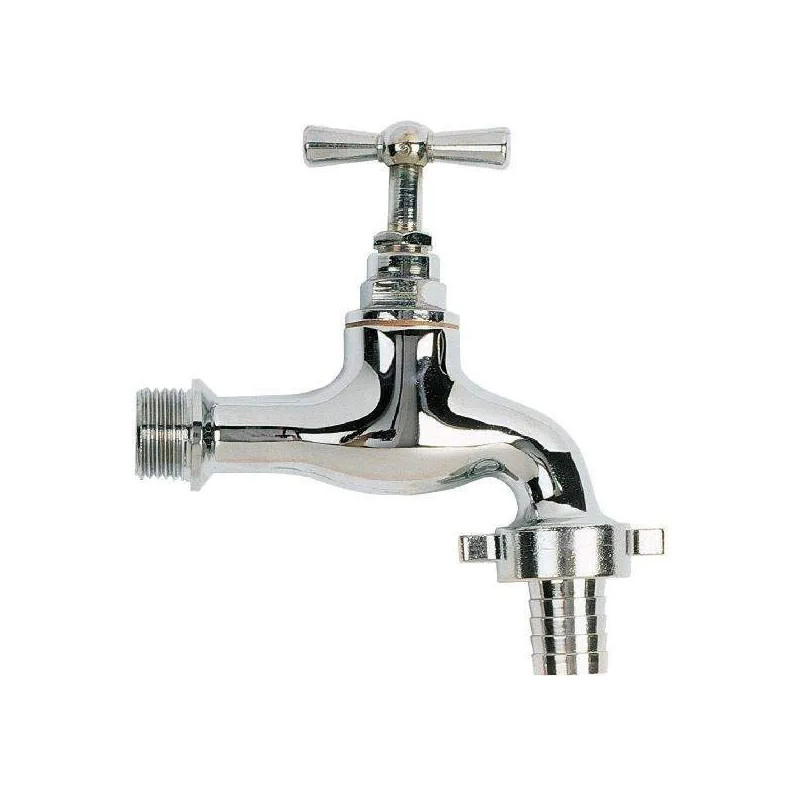 Sprinklerkraan, chroom, 20x27 neus, 15x21 mannelijk