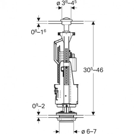 Cloche complète avec bouton diamètre 40 mm Geberit type 240 (anciennement impulse 230)