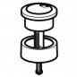 Drukknop voor Geberit spoelmechanisme, tweeslagspoeling, glanzend chroom