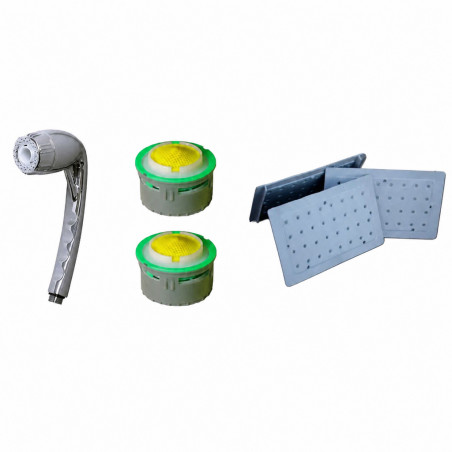 Kit ahorro de agua grifo, ducha de mano ECOGYXEN, e inodoro