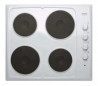 Elektrische kookplaat, 4 branders, wit, 580x510 mm