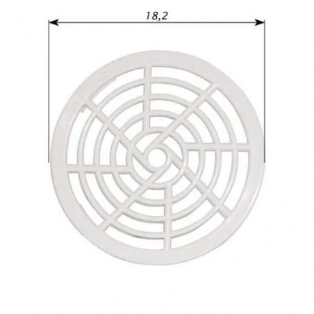 CERTIKIN bottom drain grate, diameter 182mm