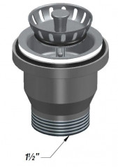 Mandafvoer zonder overloop, diameter 60 mm