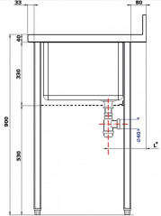 Lavello in acciaio inox 140 x 60, uno scolapiatti a destra con base