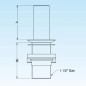Zuurbestendige stop voor chemisch laboratorium, diameter 60 mm, buis 240 mm