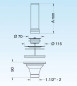 Afvoerplug met overloopbuis roestvrij staal 150 mm voor gootsteen diameter 90 mm Afvoerplug met overloopbuis roestvrij staal 150 mm voor gootsteen diameter 90 mm