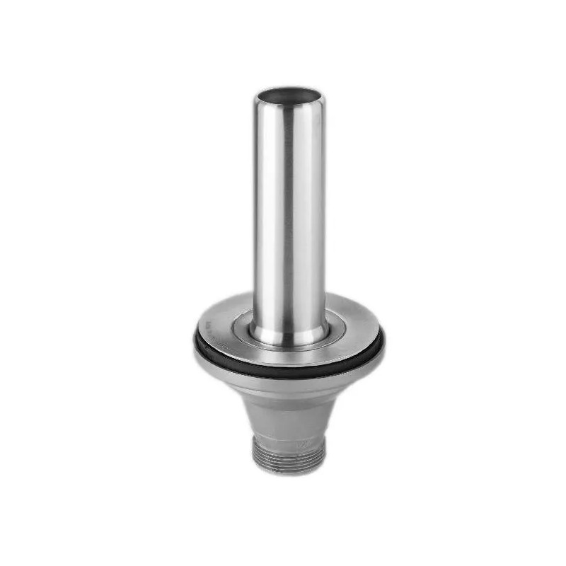 Válvula de desagüe con tubo de rebosadero de acero inoxidable 150 mm para fregadero diámetro 90 mm