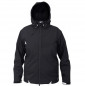 Professionele softshell jas, zwart, afneembare capuchon, maat L
