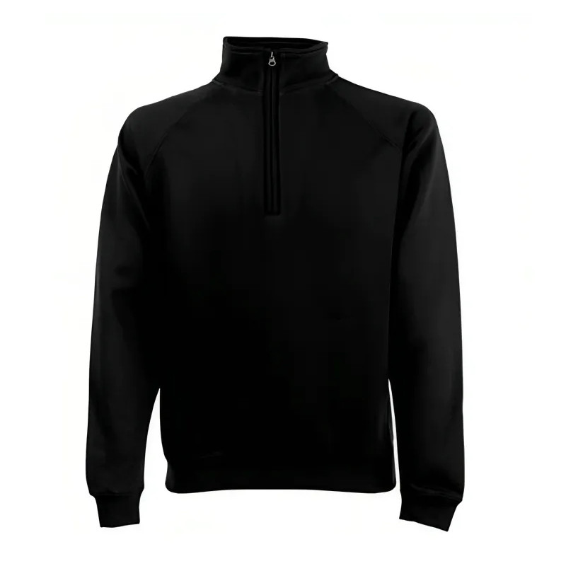 Professioneel zwart sweatshirt met rits, maat L