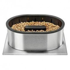 Brûleur à granules pour insert et poêle recevant des bûches de 55 à 70cm