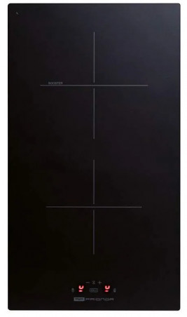 Placa de inducción de 2 quemadores negra 290 x 510