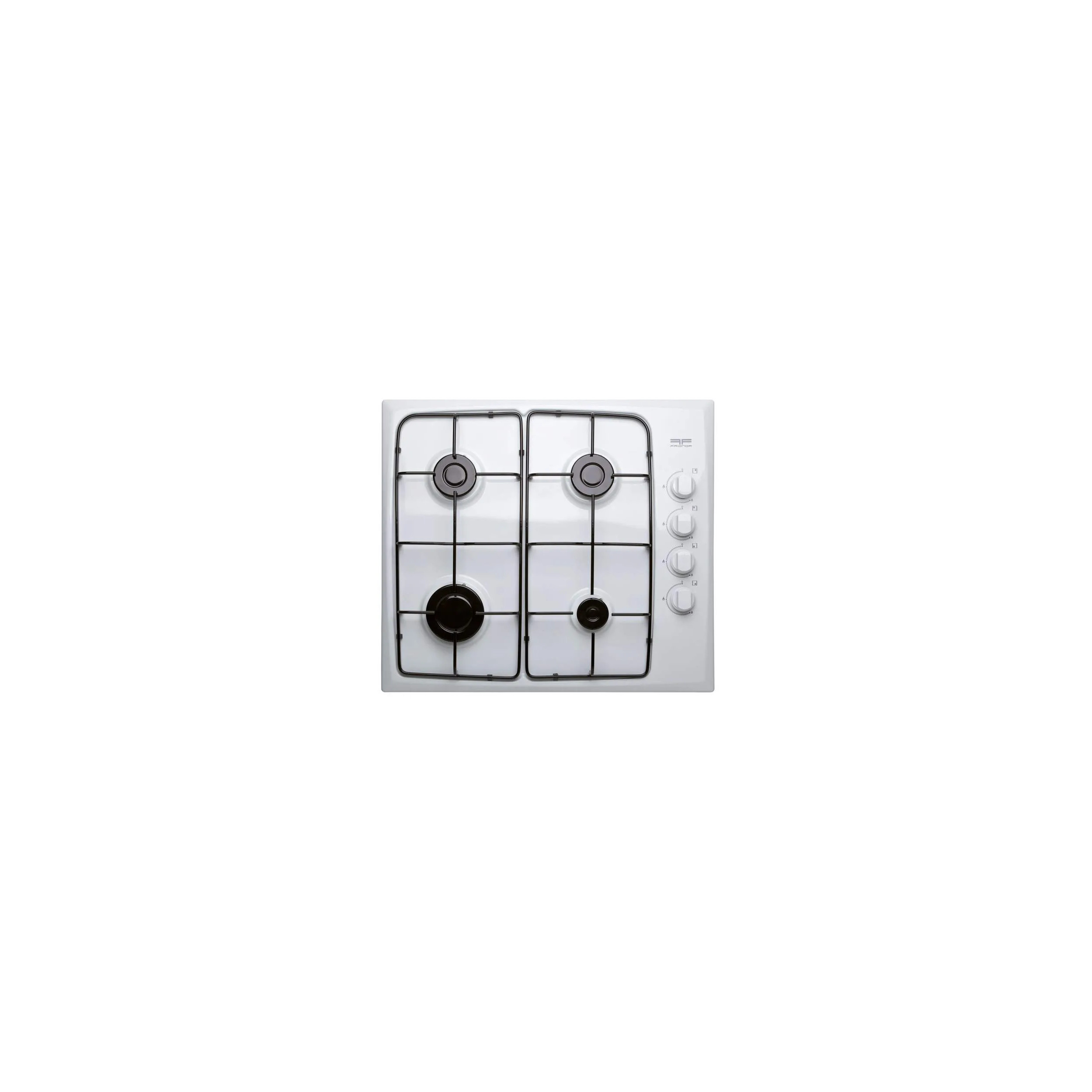 Mesa de gas de cuatro quemadores blanca 580 x 510 mm