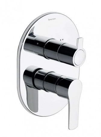 Mitigeur bain-douche à encastrer Titanium
