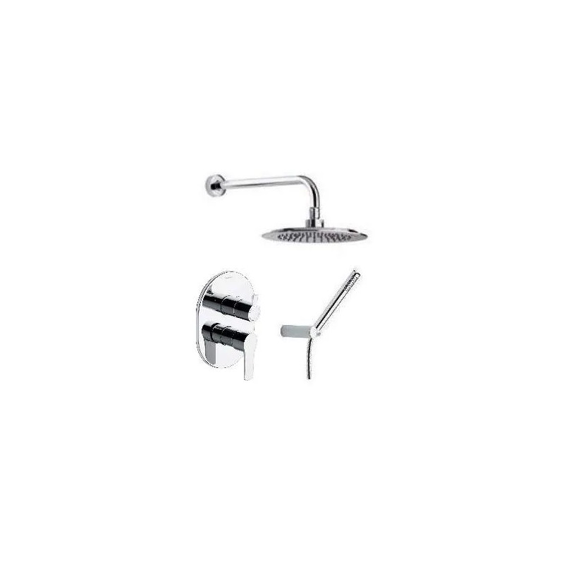 Inbouw douchemengset met hoofddouche en titanium handdouche