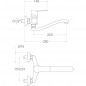 Wall-mounted single lever sink mixer with swivel spout Titanium Wall-mounted single lever sink mixer with swivel spout Titanium