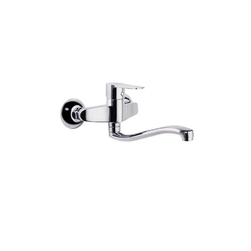 Wall-mounted single lever sink mixer with swivel spout Titanium Wall-mounted single lever sink mixer with swivel spout Titanium