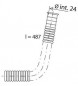 Tubo di troppo pieno per scarico standard diametro 24 mm, lunghezza 487 mm Tubo di troppo pieno per scarico standard diametro 24 mm, lunghezza 487 mm