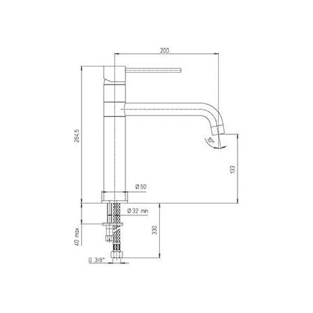 Miscelatore per lavello Cox mobile ad anello alto