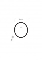 Flat seal for siphon base 58.5x52.5x2 mm