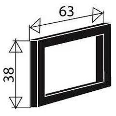 Rectangular sink overflow seal