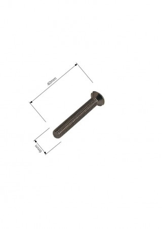 Vis inox D.6 L.40mm pour vidage baignoire à chaînette