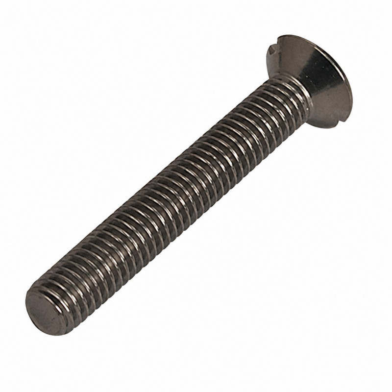 Inox schroef diameter 6 L.80 mm voor afvoerplug van gootsteen steengoed Inox schroef diameter 6 L.80 mm voor afvoerplug van gootsteen steengoed