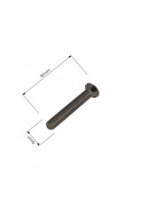Edelstahlschraube Durchmesser 6 L.80 mm für Ablaufventil aus Steingut