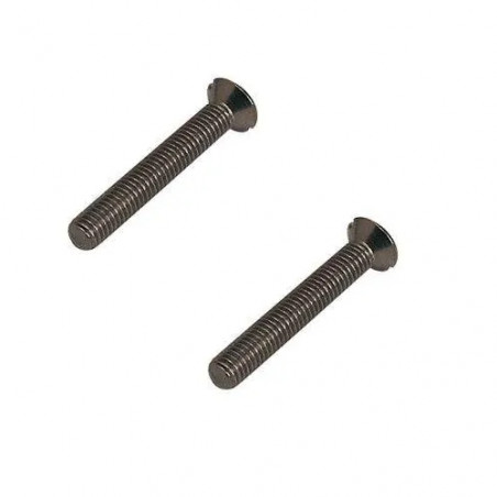 2 tornillos de acero inoxidable diámetro 6 L.100 mm para tapones de desagüe de gres grueso