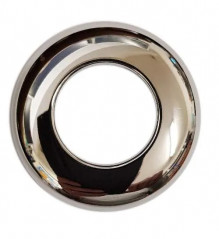 Rosace laiton chromé diamètre 65mm, épaisseur 15mm, passage 32mm