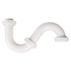 Siphon de lavabo PVC vertical blanc Porcher