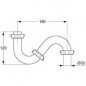 Siphon de lavabo PVC vertical blanc Porcher